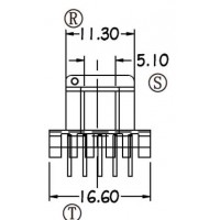 EE-1607/EE-16臥式(5+5PIN)