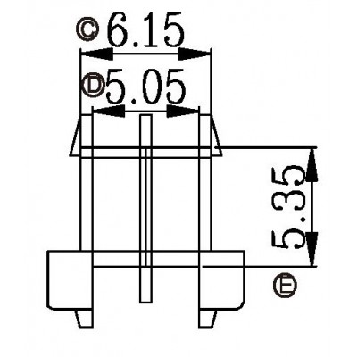 金达成-EE-8.3/EE8.3卧式双槽(2+2)PIN