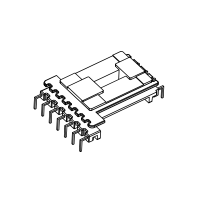 HX-3229 EE32 双槽弯脚L脚双槽立式4+7针