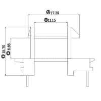 金达成-EF-2018 EF20卧式(6+8)P 针径 □0.5 排距 20.0 脚距 5.0 2.5